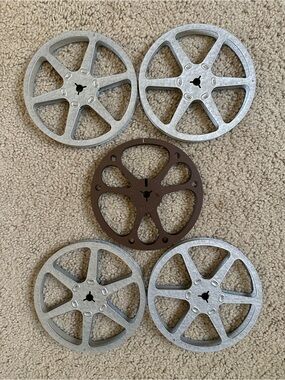 8mm Brumberger Film Reels Lot of 5 metal 5” reels